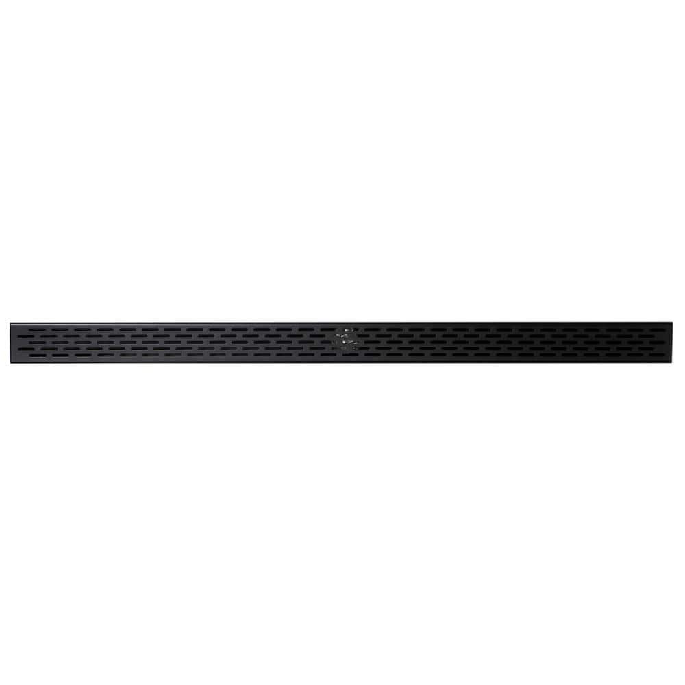 47.25" Black Matte Stainless Steel Linear Shower Drain