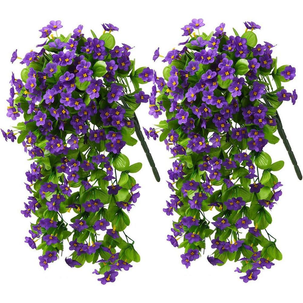 Afoxsos 13.39 in. H Artificial Hanging Violet Ivy Flowers for