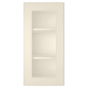 15 in. W X 12 in. D X 30 in. H in Antique White Plywood Ready to Assemble Wall Kitchen Cabinet with 1-Door 3-Shelves