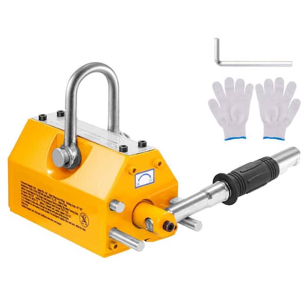 Magnetic Lifter, Lifting Magnet with Release, 880 lbs. /400 kg Pulling Capacity, 2.5 Safety Factor, Neodymium and Steel