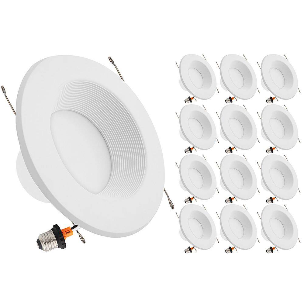 6 in. 5 CCT Retrofit Recessed Dimmable LED Downlight Selectable 2700K-5000K with E26 Quick Connect 1300 Lumens (12-Pack) price history on PriceWatchPro