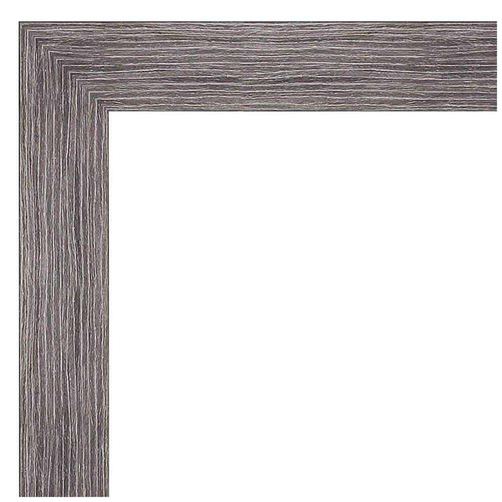 Pinstripe Plank Gray Sleek Rectangular Vanity Wall Mirror