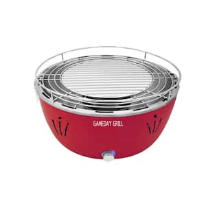 Tailgater Game Day Tabletop Portable Charcoal Grill in Red