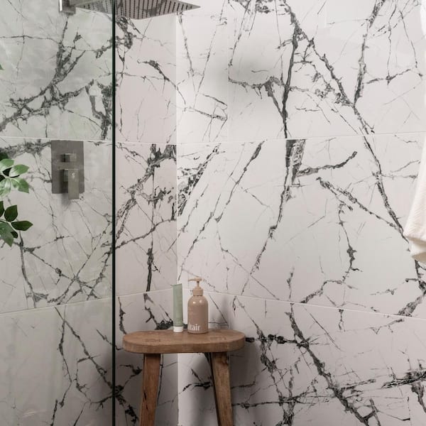 MSI Andrassy 24 in. x 48 in. Polished Porcelain Marble Look Floor