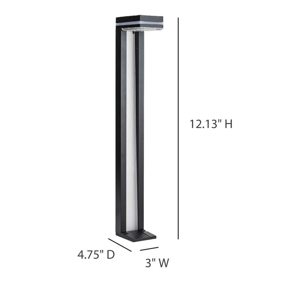 Sentry Modern Black Solar LED Pathway Lights with Blue Accent - 2 Pack