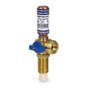 1/2 in. CPVC/MIP x 3/4 in. MHT Brass Washing Machine Replacement Valve with Hammer Arrestor Blue for Cold Water Supply