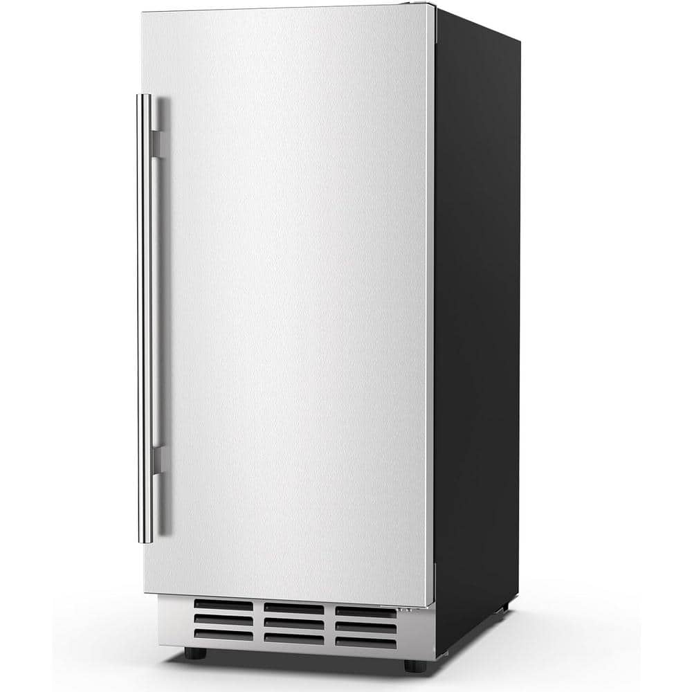 Mojgar 15 in. 3.53 cu. ft. Built-In Outdoor Refrigerator in Silver ...