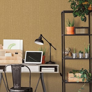 Into The Wild Yellow Bamboo Paper Non-Pasted Non-Woven Wallpaper Roll