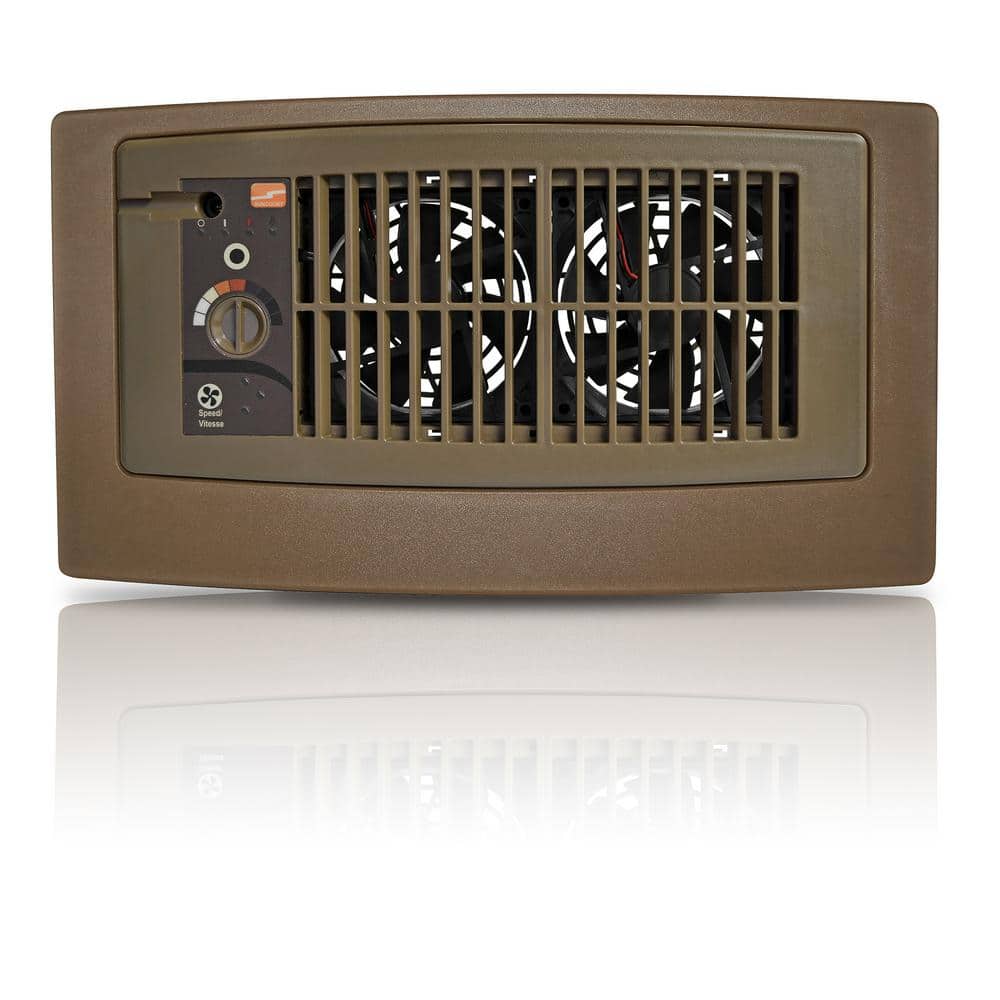 Suncourt Flush Fit Smart Register Booster Fan in Brown with Adaptor Plate  Included HC500-BPL The Home Depot