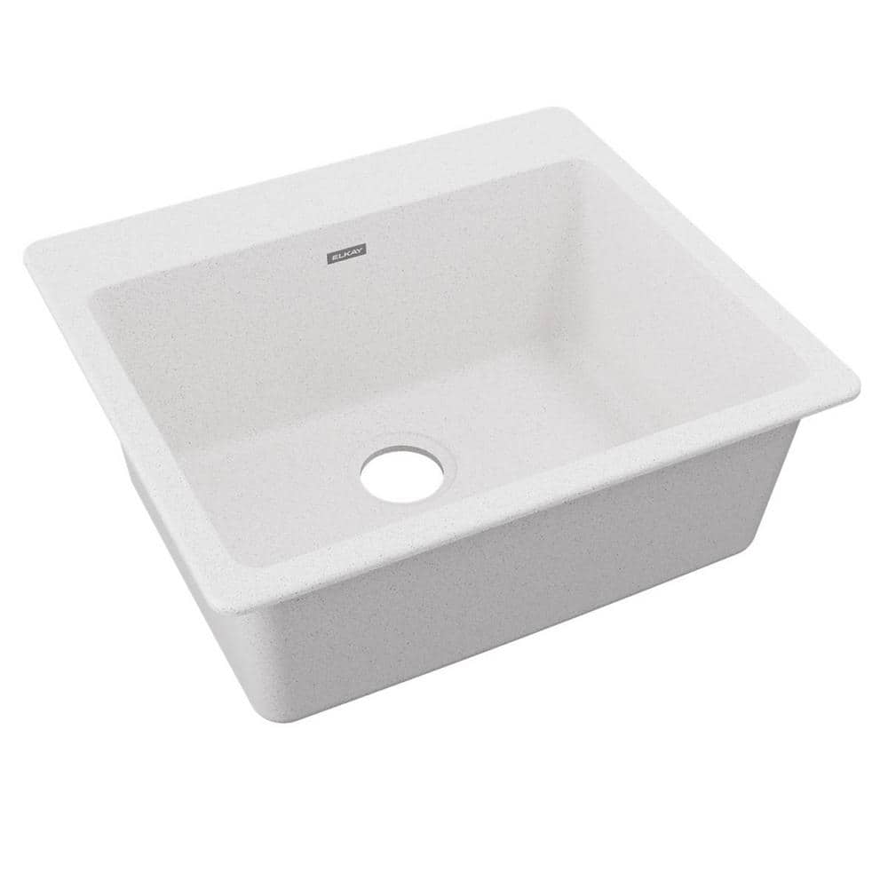 Quartz Classic 25 in. Drop-in Single Bowl White Granite/Quartz Composite Kitchen Sink Only price history on PriceWatchPro