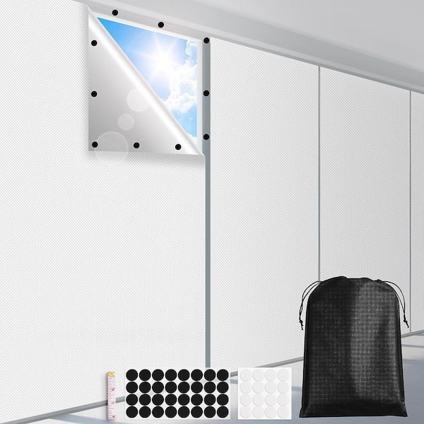 Shatex 98.4" x 57" 100% Blackout Window Shades Fabric Portable Temporary Blind/Shades