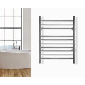 Infinity 10-Bars Hardwired and Plug-In 120 V 32 in. Towel Warmer in Brushed Stainless Steel