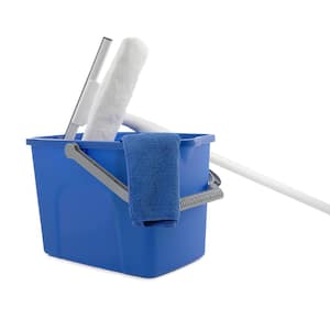 10 in. Window Washing Starter Kit with Pole and Bucket