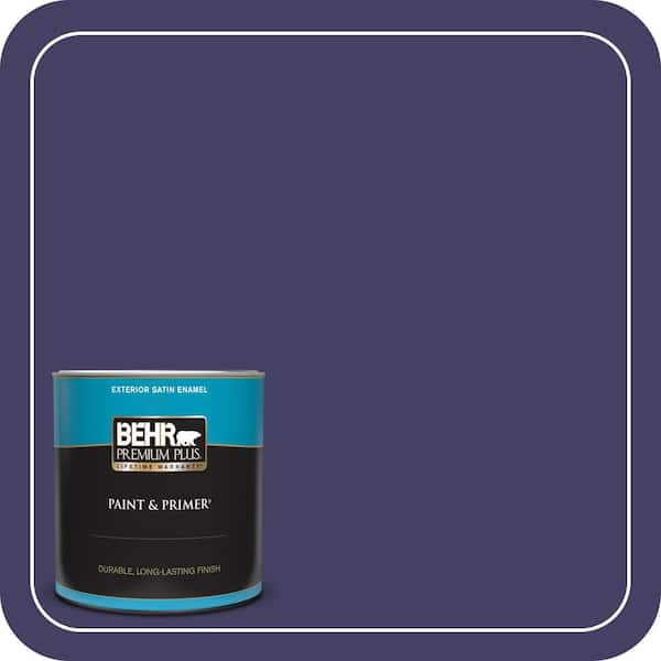 BEHR PREMIUM PLUS 1 qt. #MQ5-44 Heraldic Satin Enamel Exterior Paint & Primer