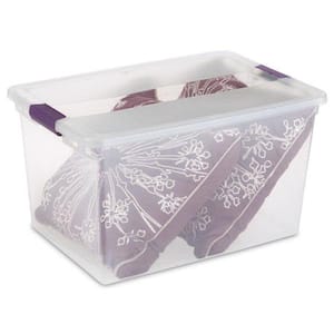 Clear Box Storage Container (6-Pack) + 27 Qt. Tote (6-Pack)