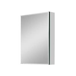 20 in. W x 26 in. H Black Rectangular Aluminum Surface/Recessed Medicine Cabinet with Mirror, Adjustable Shelves