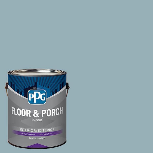 1 gal. PPG1149-4 Mountain Stream Satin Interior/Exterior Floor and Porch Paint