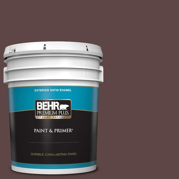 BEHR PREMIUM PLUS 5 gal. #140F-7 Embarcadero Satin Enamel Exterior Paint & Primer