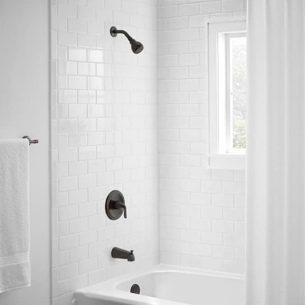 Constructor Single-Handle 1-Spray Tub and Shower Faucet in Bronze (Valve Included)
