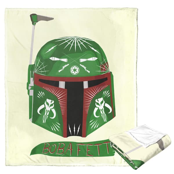THE NORTHWEST GROUP Star Wars Boba Fett Decorated Helmet Silk Touch Throw Blanket