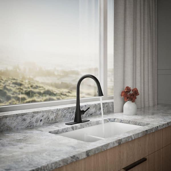 KOHLER Conti Single Handle Pull Down Sprayer Kitchen Faucet in
