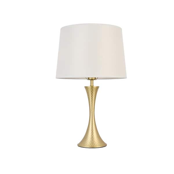 Casainc 21 5 In Abrasive Gold Plating Outdoor Bedroom Table Lamp With Shade An Sf015 The Home Depot Casainc 21 5 In Abrasive Gold Plating, Home Depot Table Lamps For Bedroom