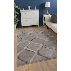Rue Light Gray 5 ft. x 8 ft. Ombre Moroccan Area Rug