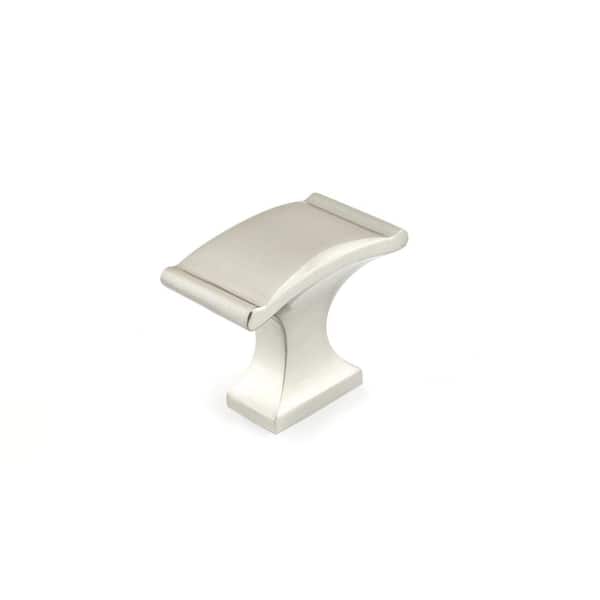 Teramo Collection 1-3/8 in. (35 mm) Vintage Brushed Nickel Rectangle Cabinet Knob