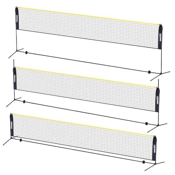 Joyfy 17 ft. Sports Easy Setup Badminton Set, Height Adjustable Portable Net for Junior Tennis, Kids Volleyball and Soccer