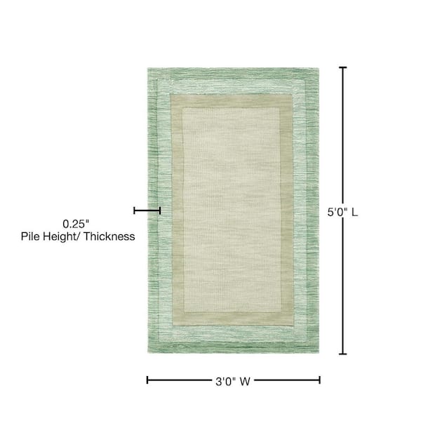 Safavieh Impressions IM821D Green / Beige Rug, Size: 3' x 5