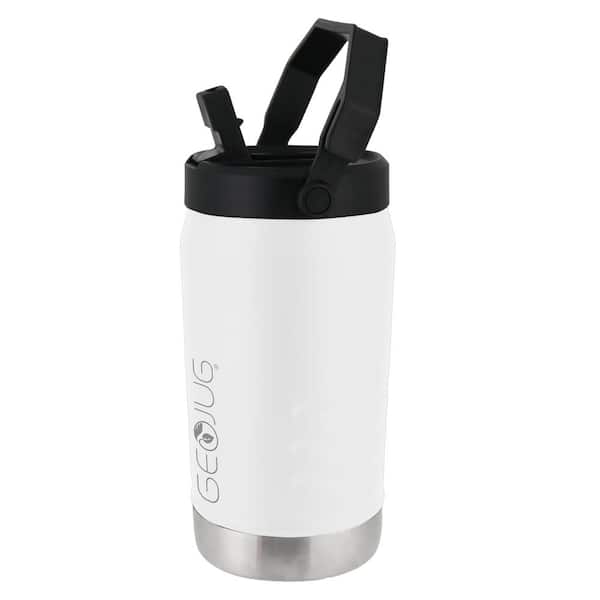 Brentwood Geojug 40 Oz. Cream Stainless Steel Vacuum-Insulated Sports Water Jug