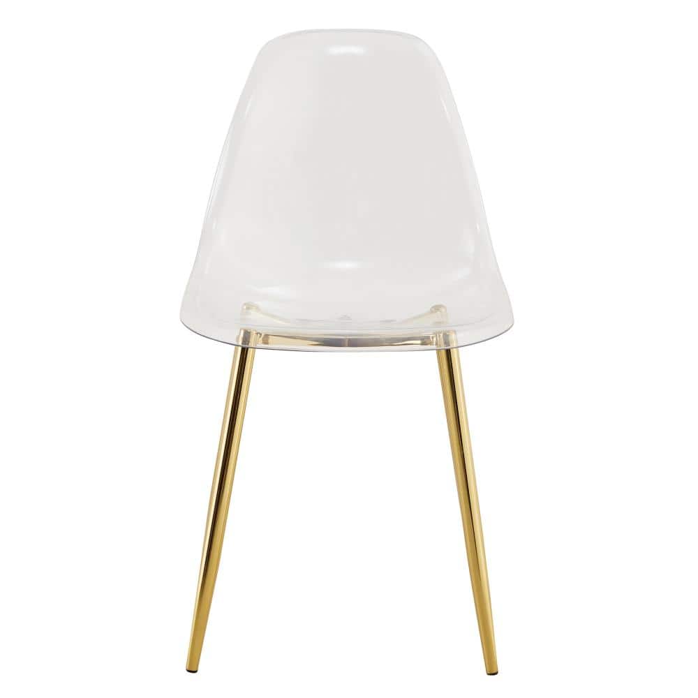 TW-1200 Dining Chair 18.11 in. Golden Metal Plastic Set of 4 Assembled durable construction price history on PriceWatchPro