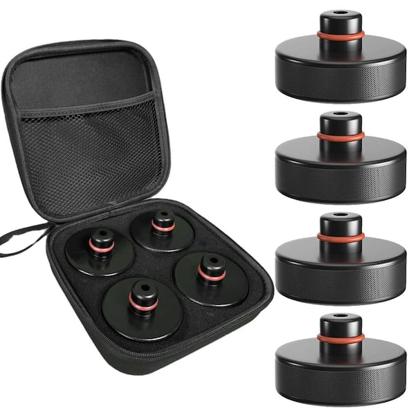 Jack Pad Set Heavy Duty Rubber Lift Pucks with Storage Case