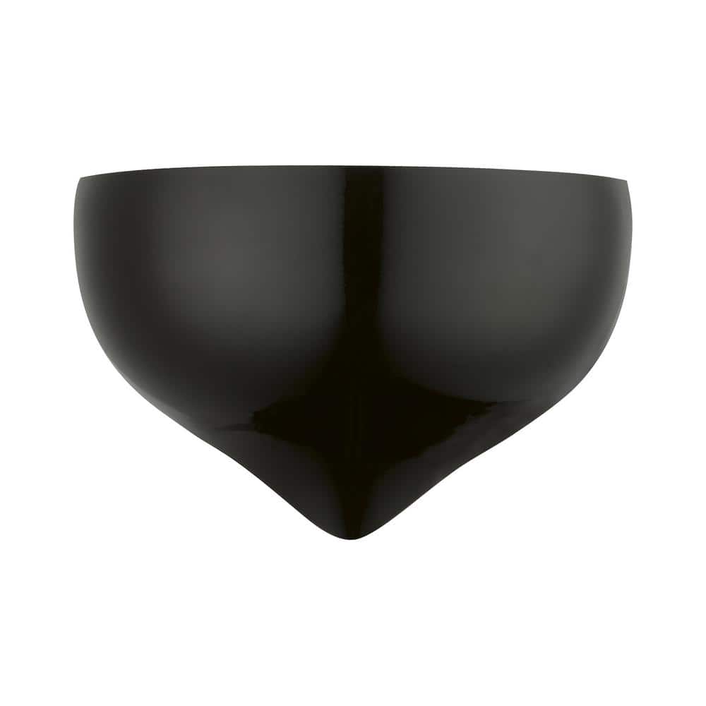 Hansberry 9.5 in. 1-Light Shiny Black Half Moon ADA Wall Sconce price history on PriceWatchPro