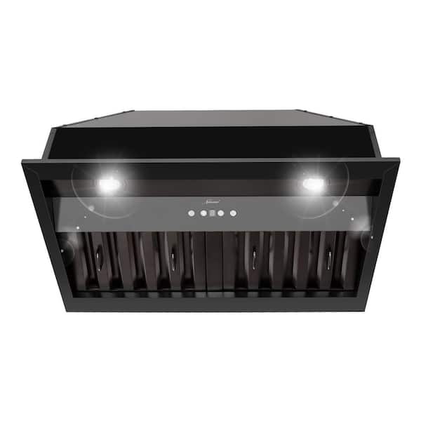 Akicon 30 in. Ducted Ultra Quiet Under Cabinet Range Hood in Matte Black Stainless Steel with Dimmable Lights 3-Speeds 600CFM