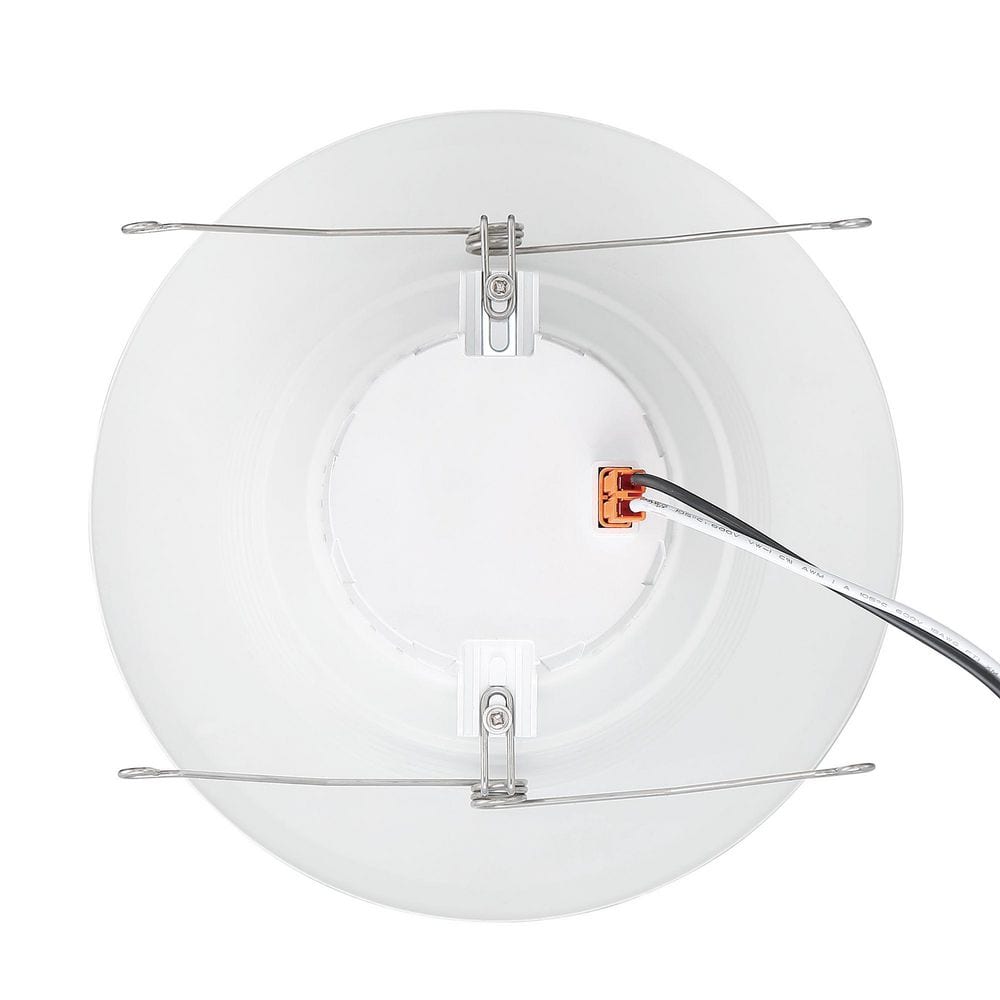 5 in / 6 in White LED Baffle Recessed Trim with 2700K Light