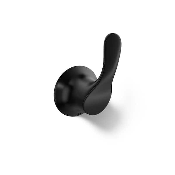 Simplice J-Hook Robe/Towel Hook in Matte Black