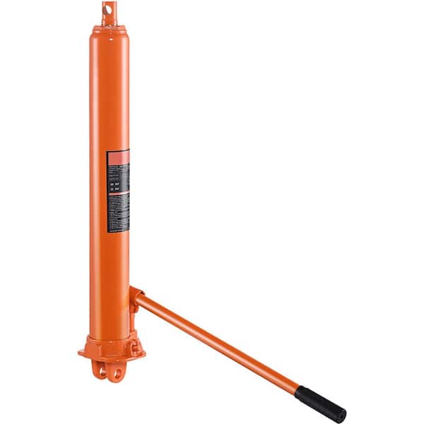 VEVOR Hydraulic Long Ram Jack, 3-Ton Engine Hoist Cylinder with Single Piston Pump and Clevis Base, Hydraulic Ram Cylinder