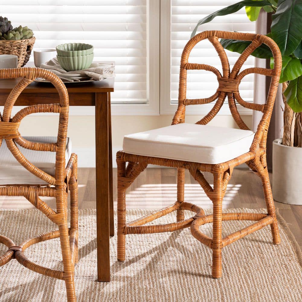 bali & pari Alondra Light Honey Rattan Dining Chair 264-14383-HD
