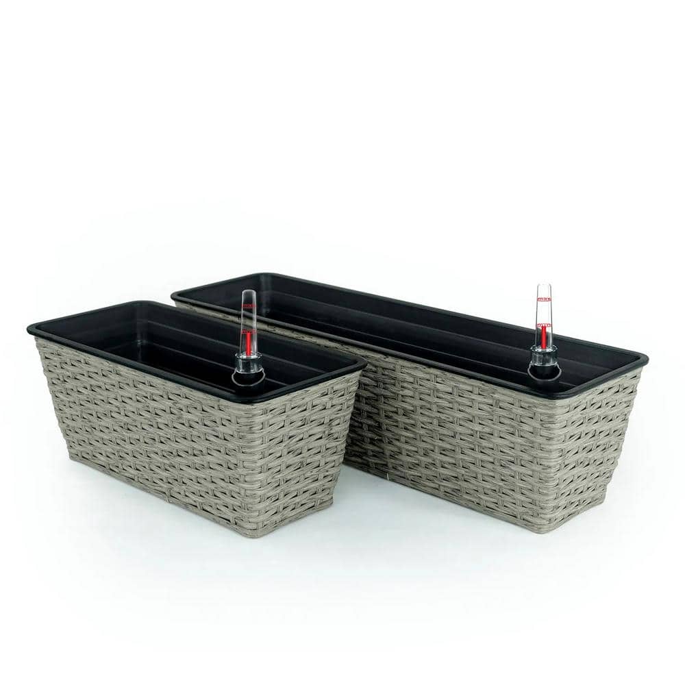 2-Pack Smart Self-watering Rectangle Planter for Indoor and Outdoor-Hand Woven Wicker-Gray-23.2 in * 7 in * 6.3 in,Metal price history on PriceWatchPro