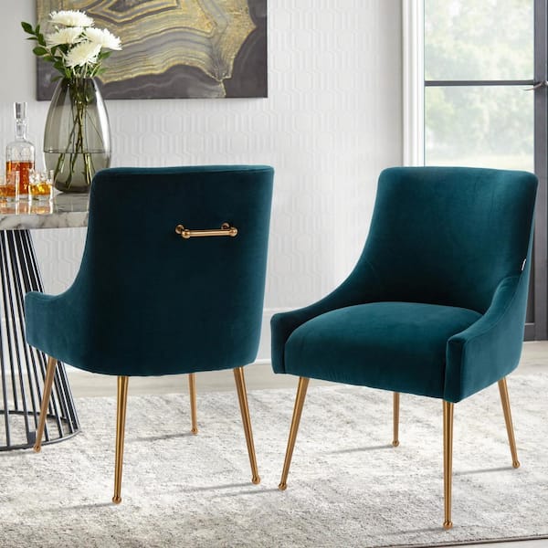 Pale green velvet discount chair