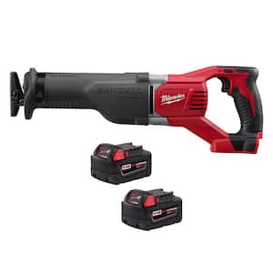 M18 18-Volt Lithium-Ion Cordless SAWZALL Reciprocating Saw with (2) M18 5.0Ah Batteries