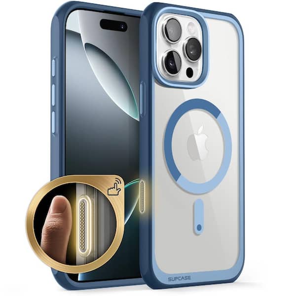 SUPCASE iPhone 16 Pro Max 6.9 inch Unicorn Beetle MAG Slim Clear MagSafe Camera Control Button Case-Blue - Azure