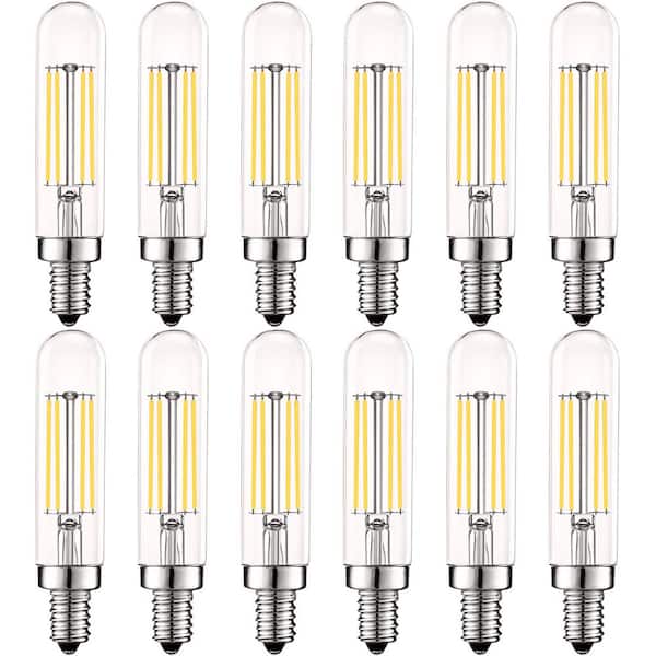 LUXRITE 60-Watt Equivalent T6 T6.5 Dimmable Edison LED Light Bulbs 5-Watt UL Listed 4000K Cool White (12-Pack)