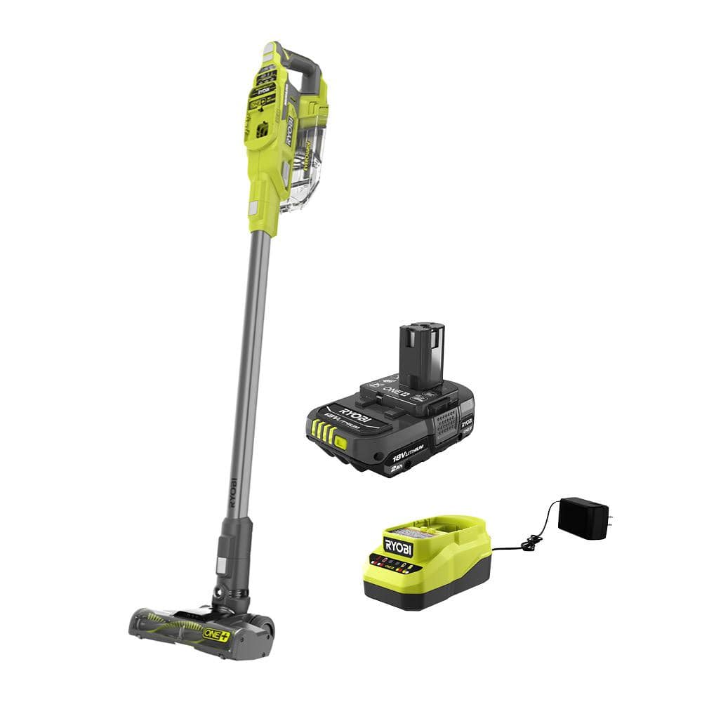 RYOBI ONE+ 18V Brushless Cordless Compact Stick Vacuum Cleaner with 2.0