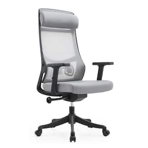 Adjustable Office Chair Ergonomic Mesh Back Computer Chair Lumbar Support with Armrest Dale Series in Light Grey