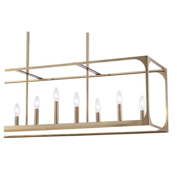 Bel Air Lighting Ruby Ridge 9-Light Gold Hanging Linear Island