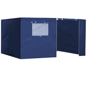 Eur Max Series 10 ft. x 15 ft. Navy Blue Pop-up Canopy Tent with 4-Zippered Sidewalls