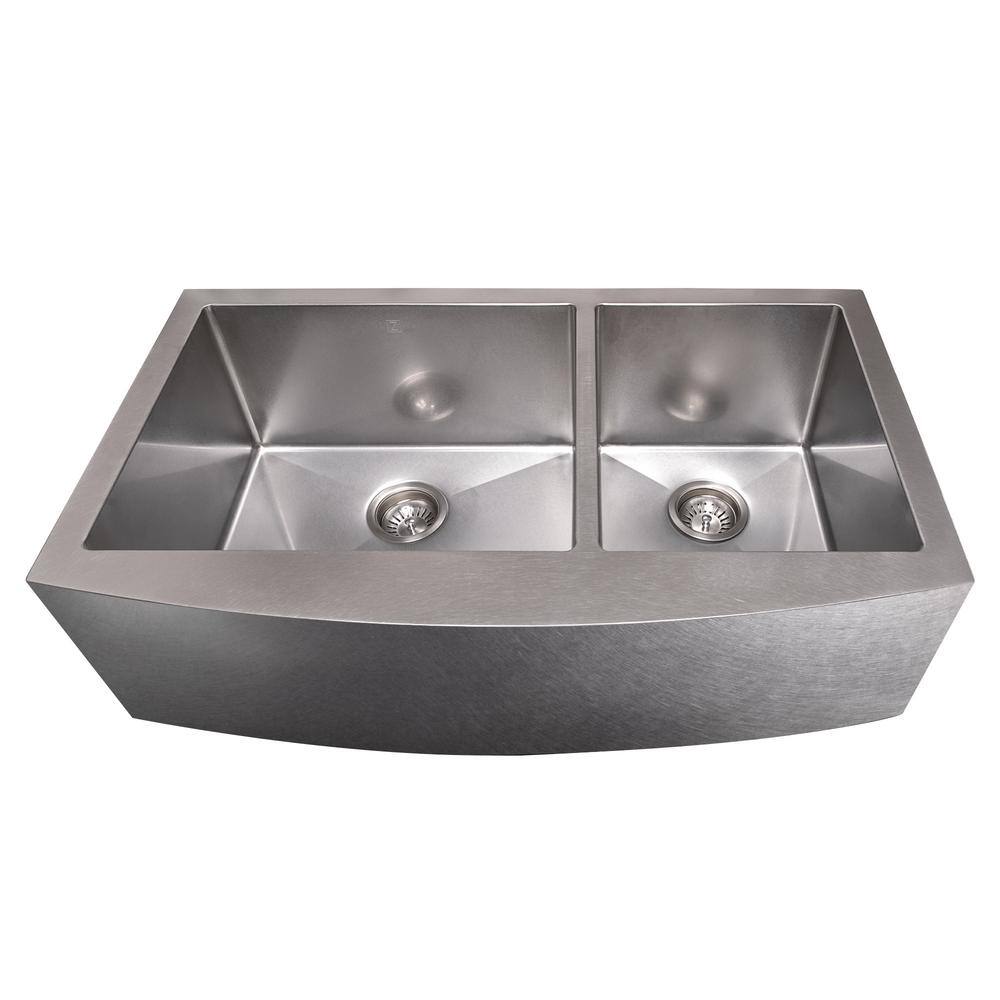 36" Stainless Steel Double Bowl Farmhouse Kitchen Sink