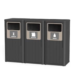 Veradek Tambour Series 11.75 in. W x 25 in. L x 26.5 in. H Black